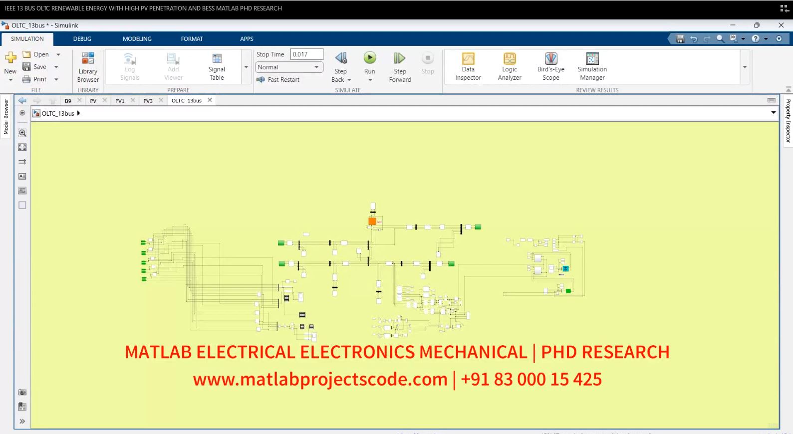 IEEE 13 BUS OLTC RENEWABLE ENERGY WITH HIGH PV PENETRATION AND BESS MATLAB PHD RESEARCH